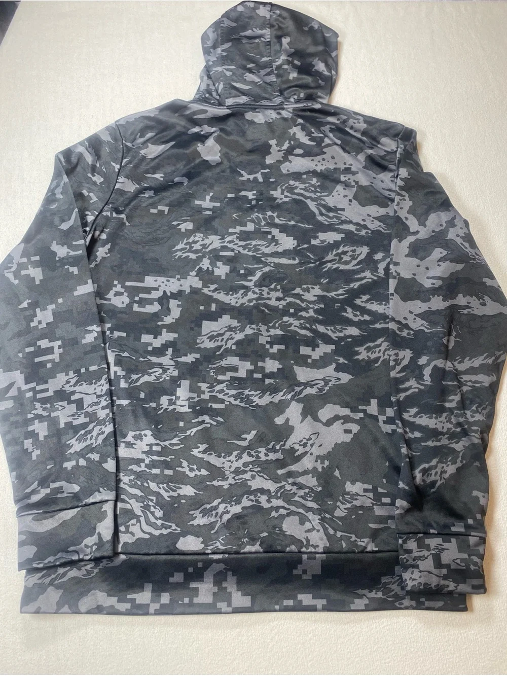 Under Armour Rival fleece Black & Gray Digital Camo Pullover Hoodie